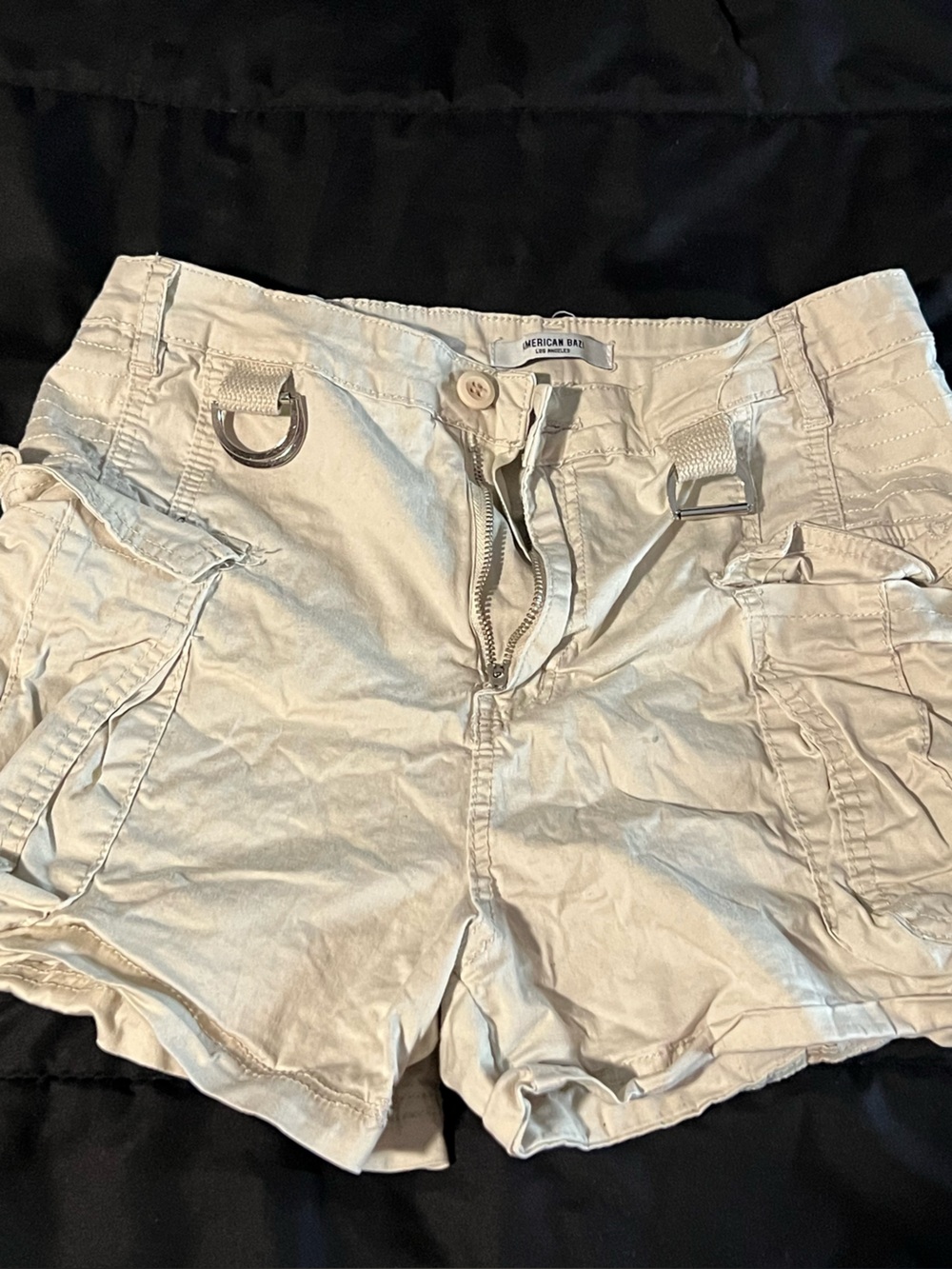 American Bazi Light Cream Cargo Shorts with Utility Pockets